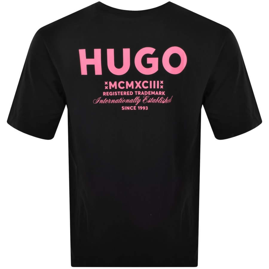 HUGO Blue Nalono T Shirt Black | Mainline Menswear United States